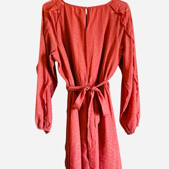 Lauren Conrad Coral Ruffle Blouse - Picture 3 of 6